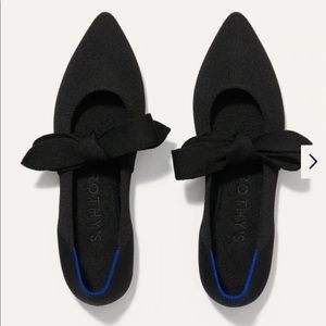 New Rothys Mary Jane Pointed Toe Flat: Black, size 12